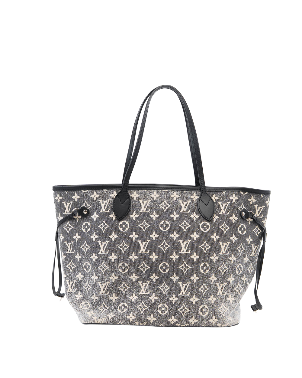 LV NEVERFULL MM BLACK DENIM SHW MICROCHIP 0463