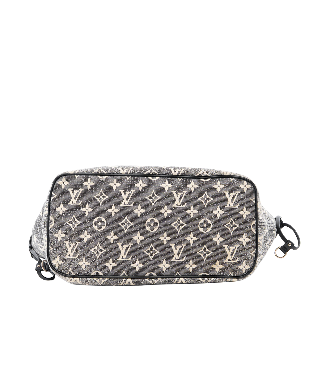 LV NEVERFULL MM BLACK DENIM SHW MICROCHIP 0468