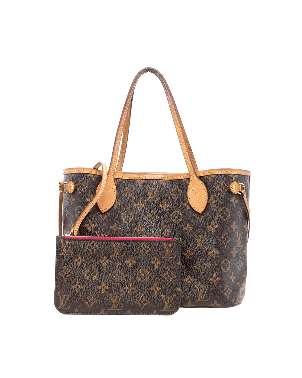 LV NEVERFULL PM BROWN MONOGRAM CANVAS GHW MICROCHIP 05044