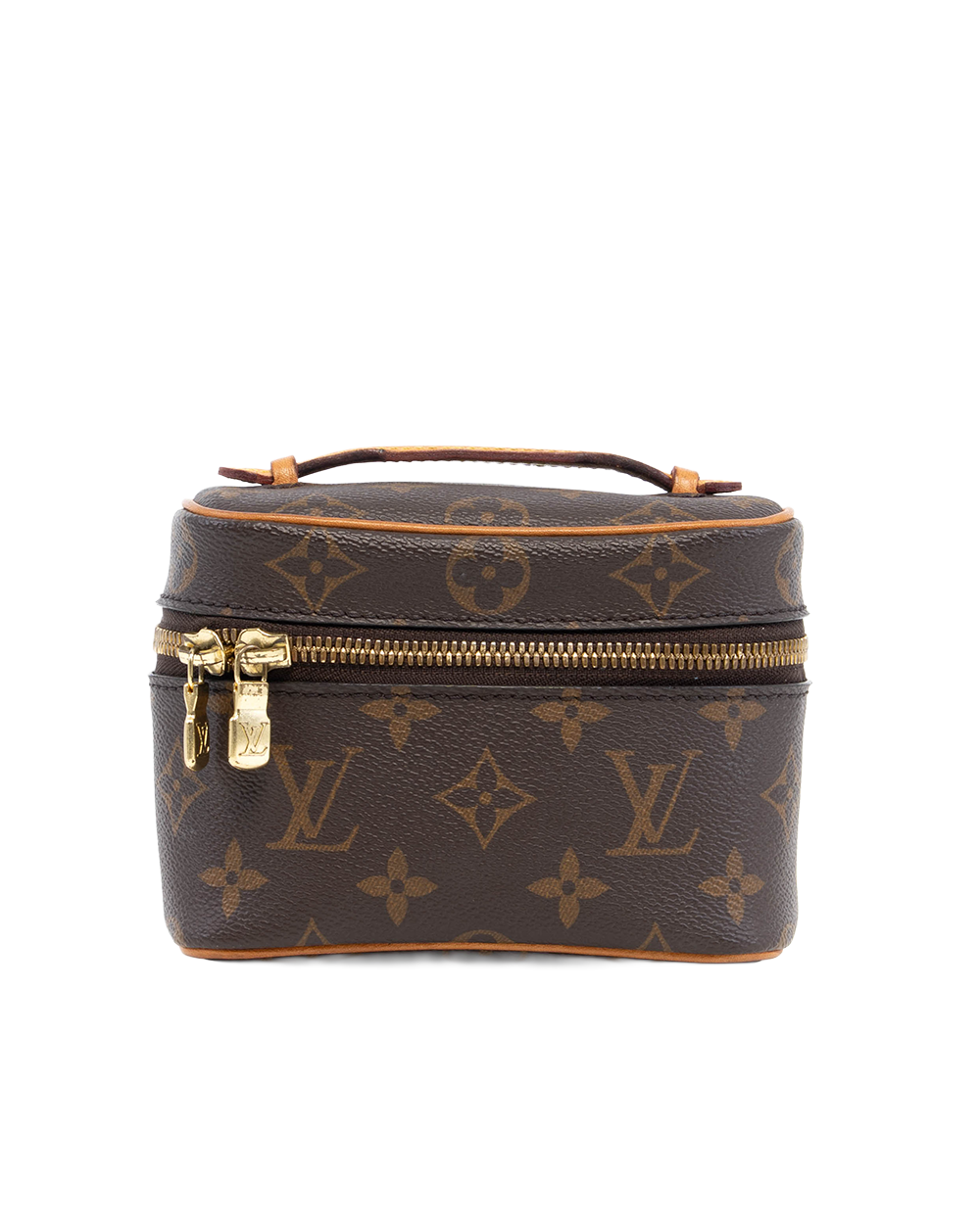 LV NICE NANO BROWN MONOGRAM CANVAS GHW MICROCHIP 00897