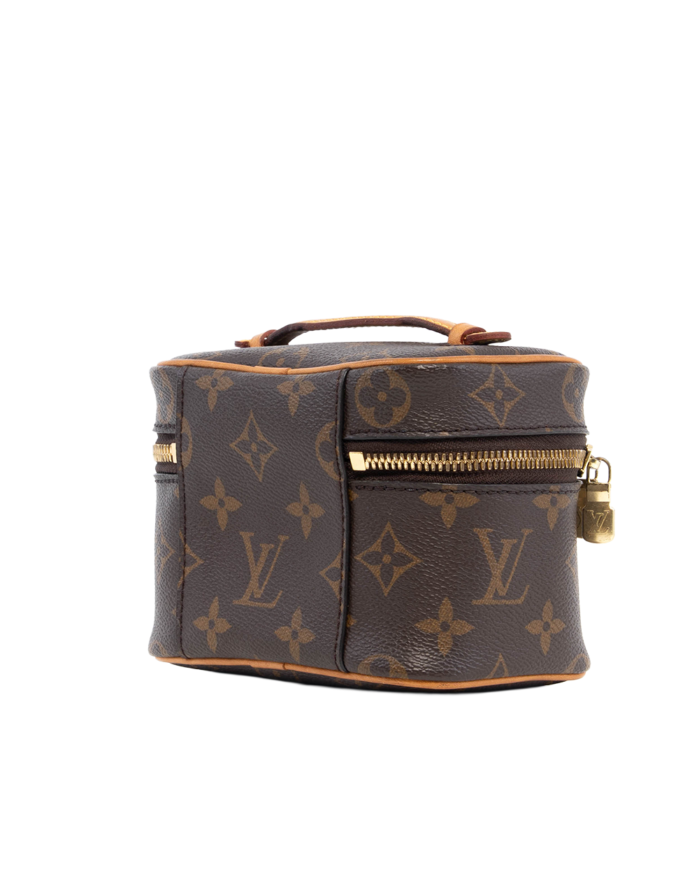 LV NICE NANO BROWN MONOGRAM CANVAS GHW MICROCHIP 00899