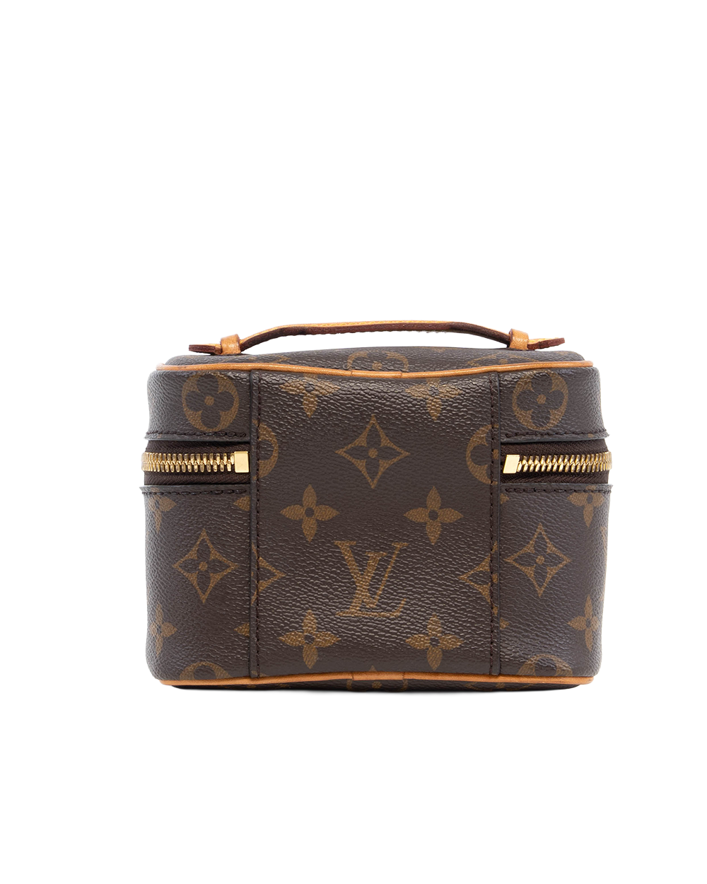 LV NICE NANO BROWN MONOGRAM CANVAS GHW MICROCHIP 00900