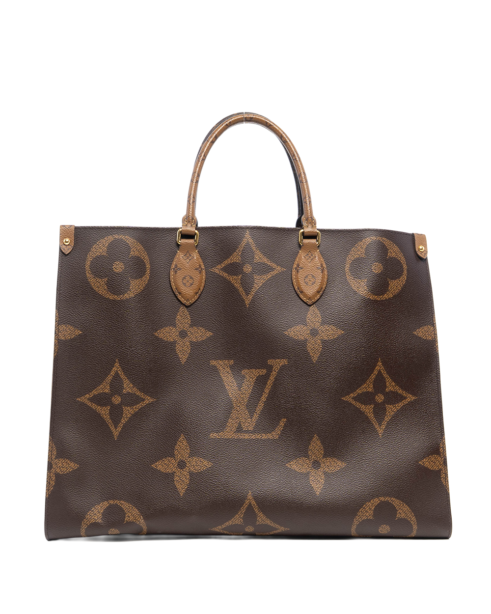 LV ON THE GO GM BROWN MONOGRAM REVERSE GHW MICROCHIP 5000