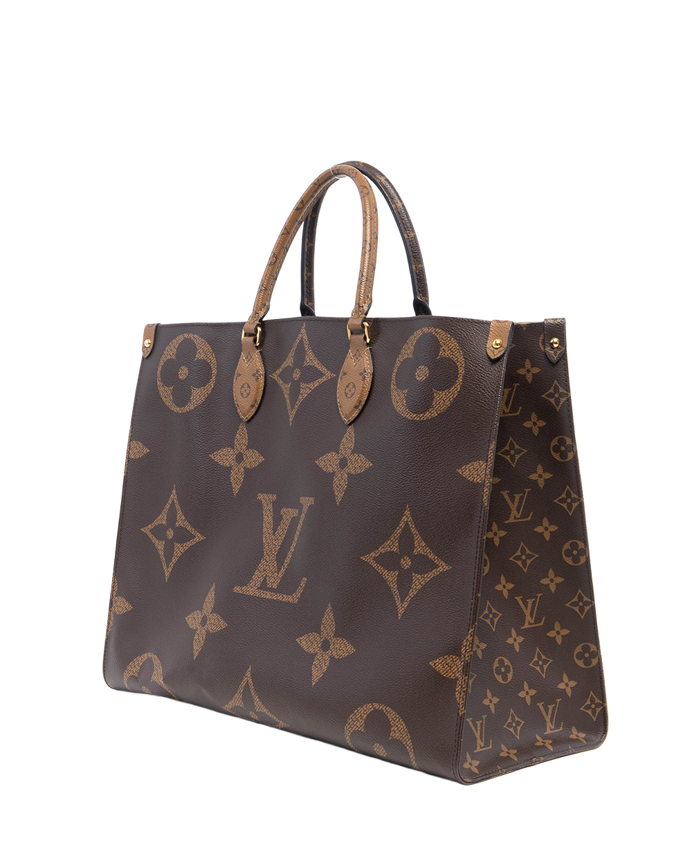 LV ON THE GO GM BROWN MONOGRAM REVERSE GHW MICROCHIP 5001
