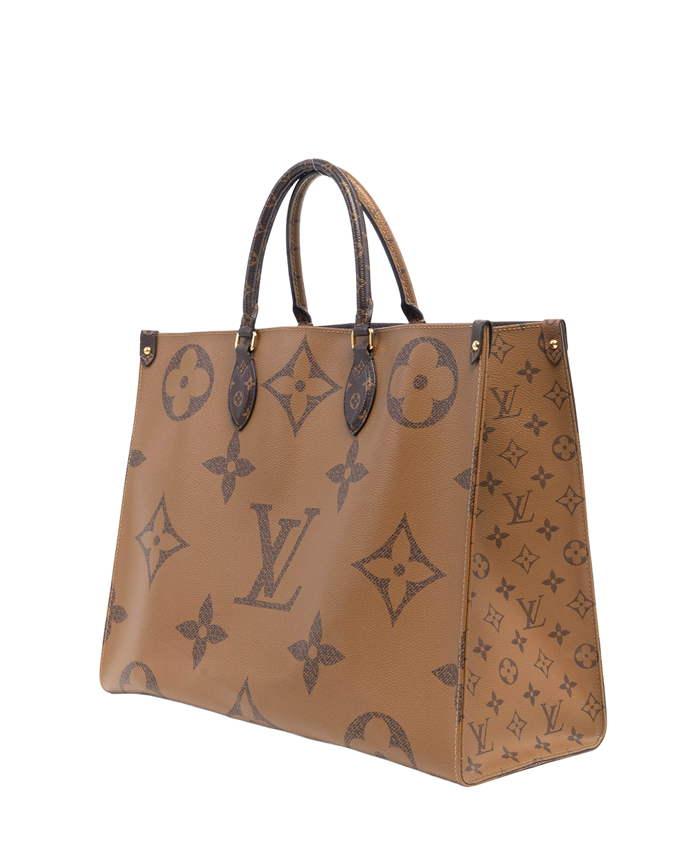 LV ON THE GO GM BROWN MONOGRAM REVERSE GHW MICROCHIP 5002