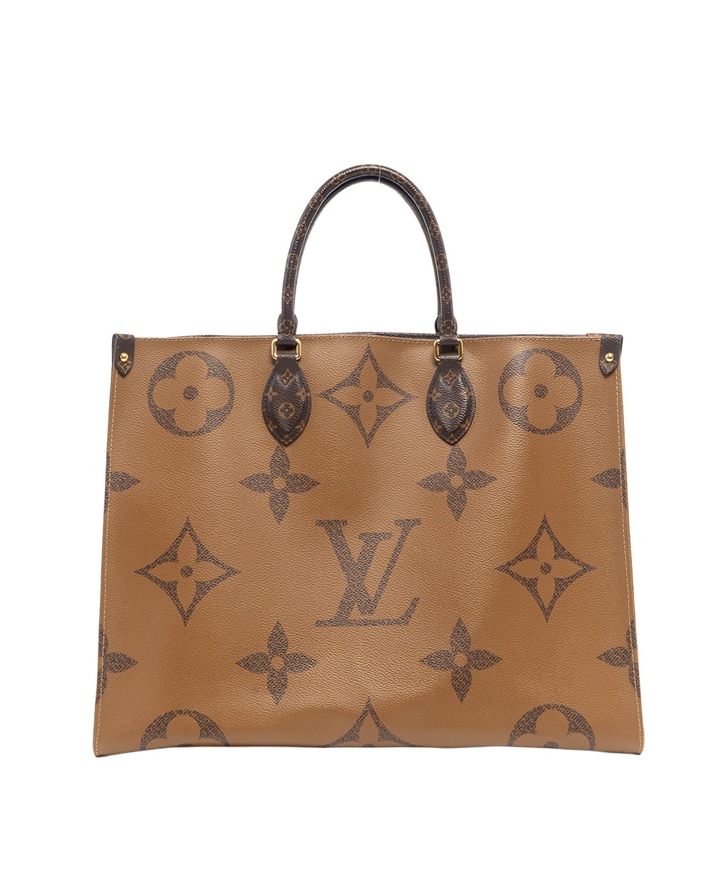 LV ON THE GO GM BROWN MONOGRAM REVERSE GHW MICROCHIP 5003