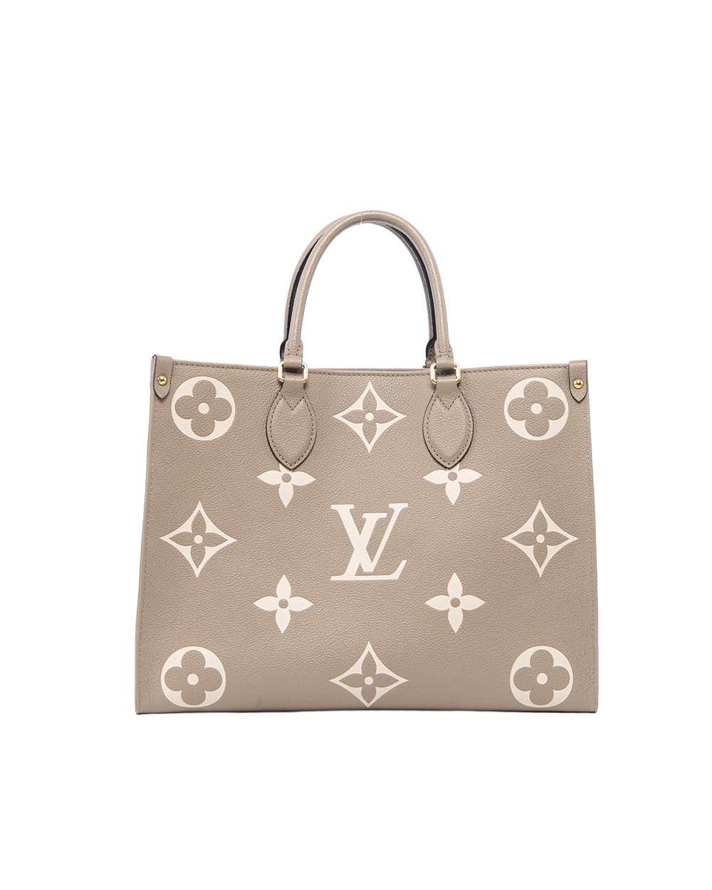 LV ON THE GO MM BEIGE GIANT MONOGREAM CALF GHW MICROCHIP 07211
