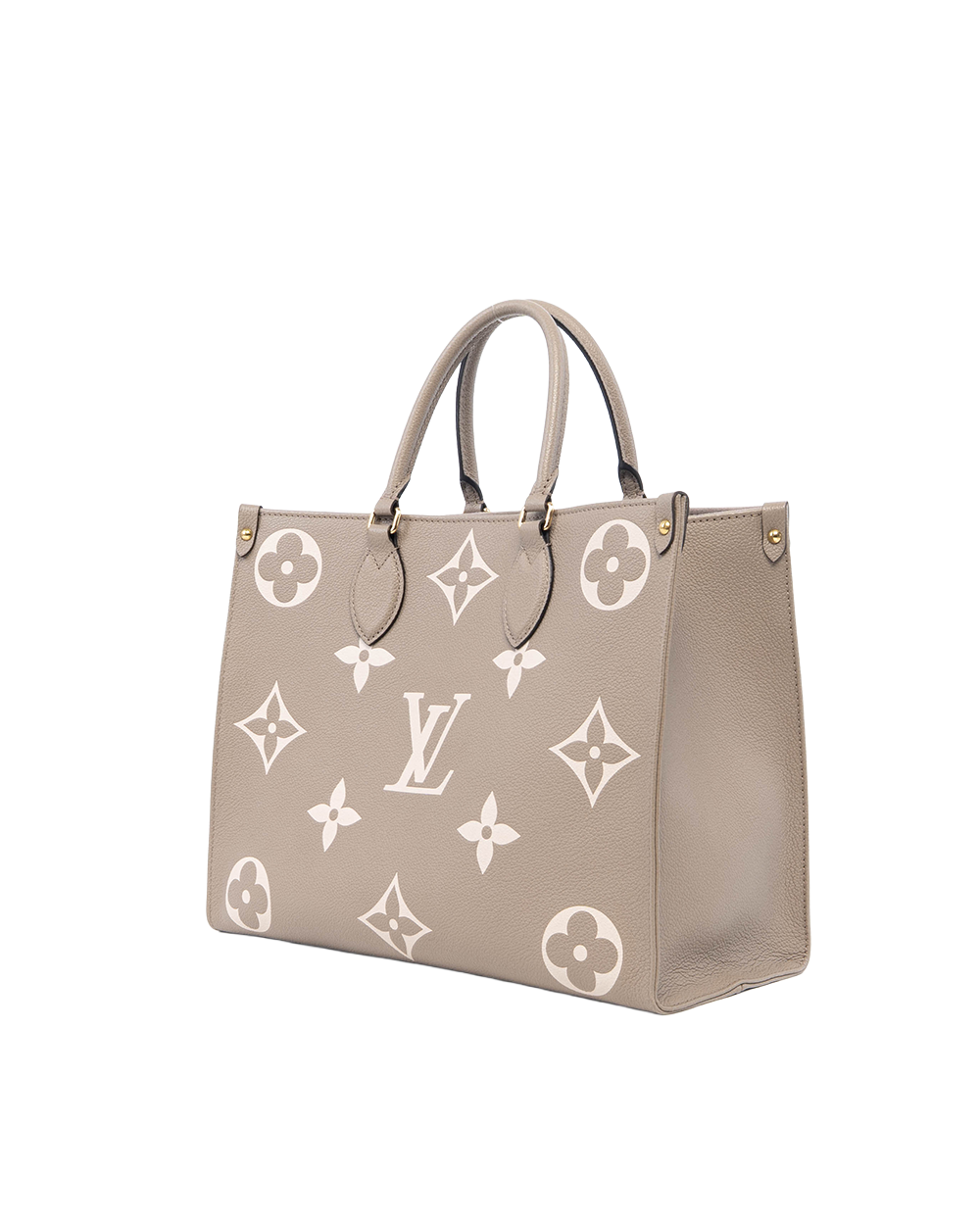 LV ON THE GO MM BEIGE GIANT MONOGREAM CALF GHW MICROCHIP 07212