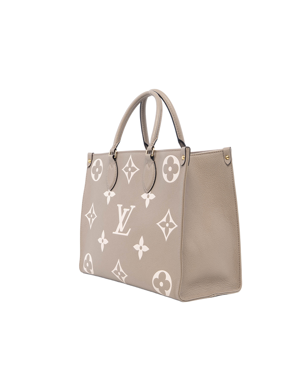LV ON THE GO MM BEIGE GIANT MONOGREAM CALF GHW MICROCHIP 07213