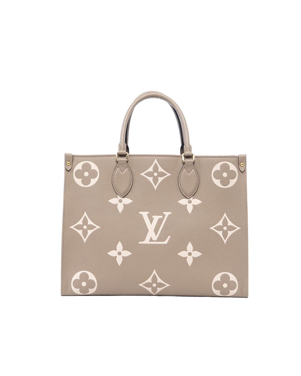 LV ON THE GO MM BEIGE GIANT MONOGREAM CALF GHW MICROCHIP 07214