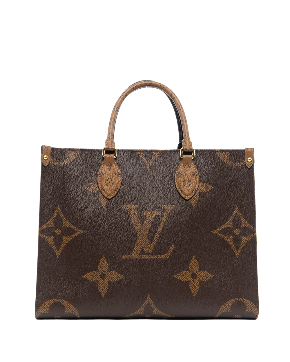 LV ON THE GO MM BROWN MONOGRAM REVERSE CANVAS GHW LM0251 09324