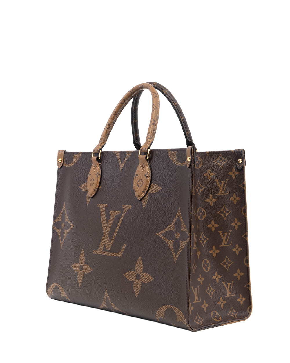 LV ON THE GO MM BROWN MONOGRAM REVERSE CANVAS GHW LM0251 09325