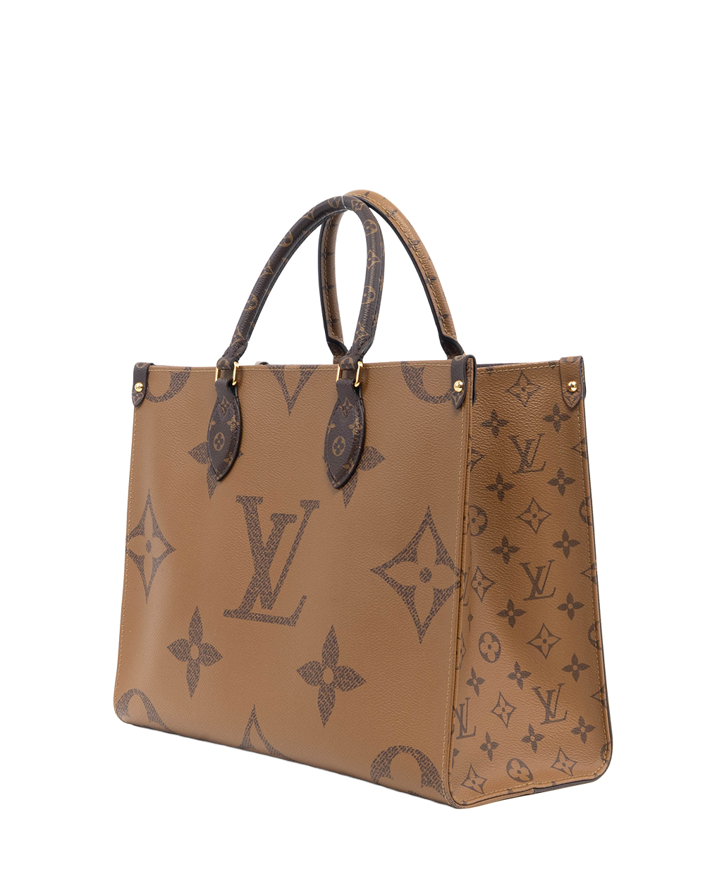LV ON THE GO MM BROWN MONOGRAM REVERSE CANVAS GHW LM0251 09326