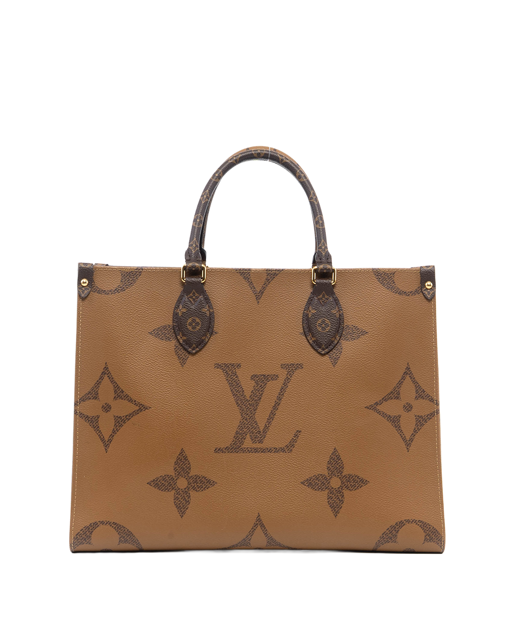 LV ON THE GO MM BROWN MONOGRAM REVERSE CANVAS GHW LM0251 09327