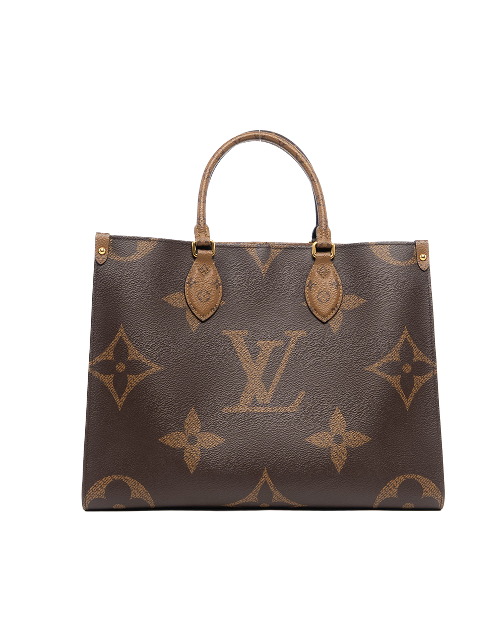 LV ON THE GO MM BROWN MONOGRAM REVERSE GHW FX 0261 5017
