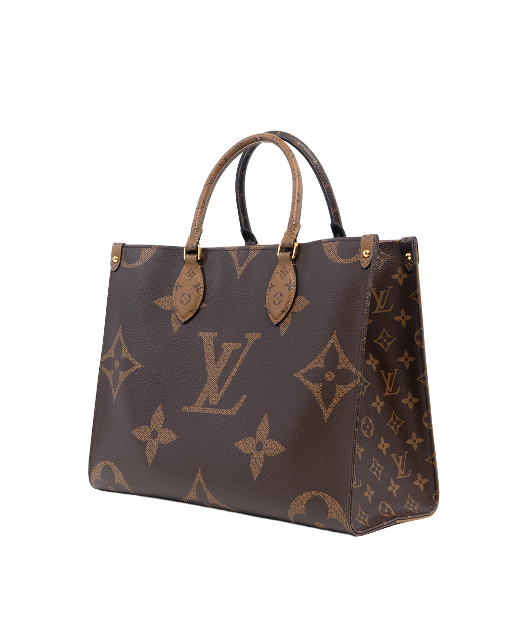 LV ON THE GO MM BROWN MONOGRAM REVERSE GHW FX 0261 5018