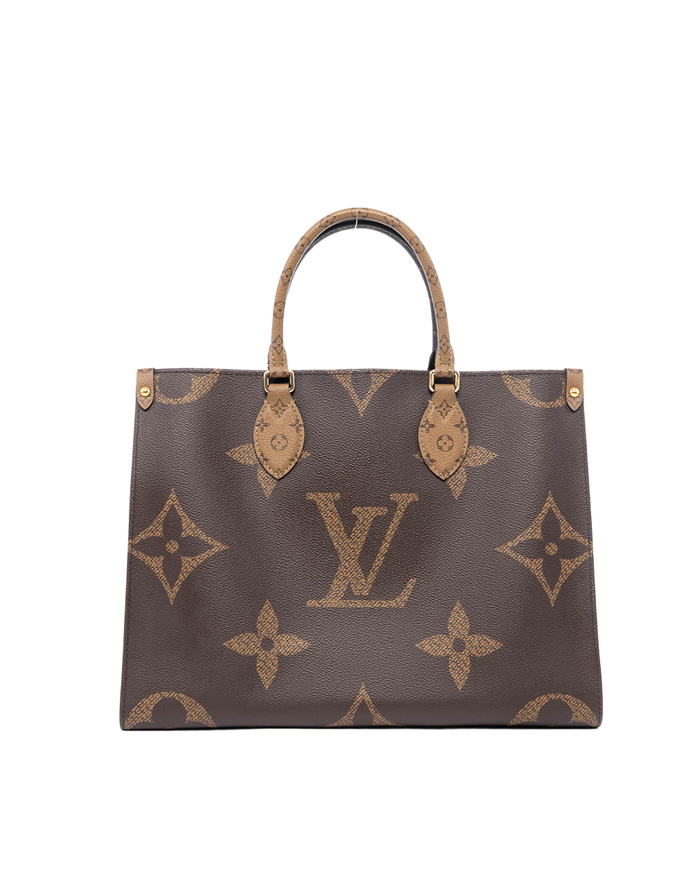 LV ON THE GO MM BROWN MONOGRAM REVERSE GHW MICROCHIP 07158