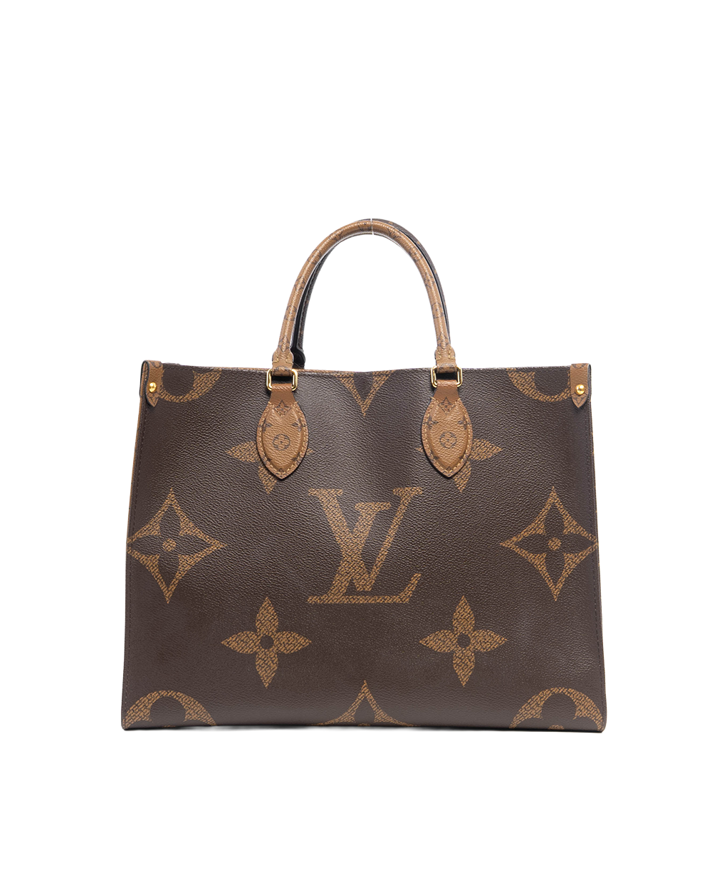 LV ON THE GO MM BROWN MONOGRAM REVERSE GHW MICROCHIP 3084