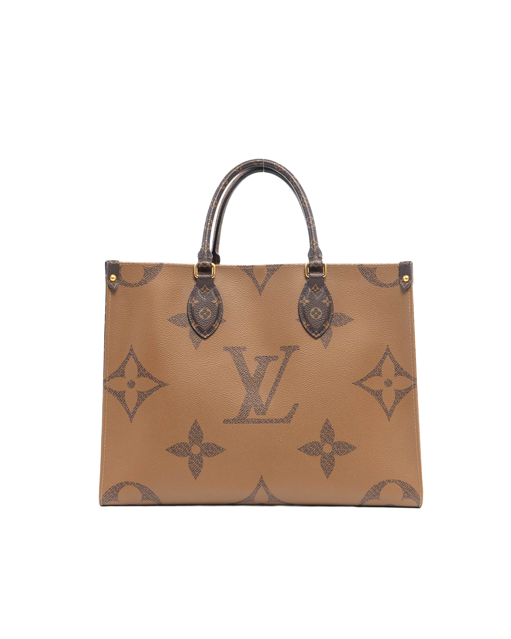 LV ON THE GO MM BROWN MONOGRAM REVERSE GHW MICROCHIP 3087