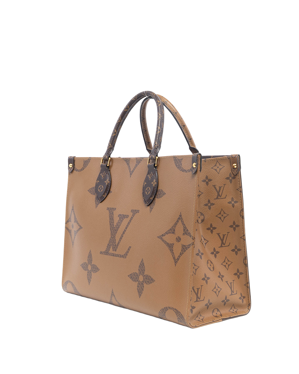 LV ON THE GO MM BROWN MONOGRAM REVERSE GHW MICROCHIP 3103