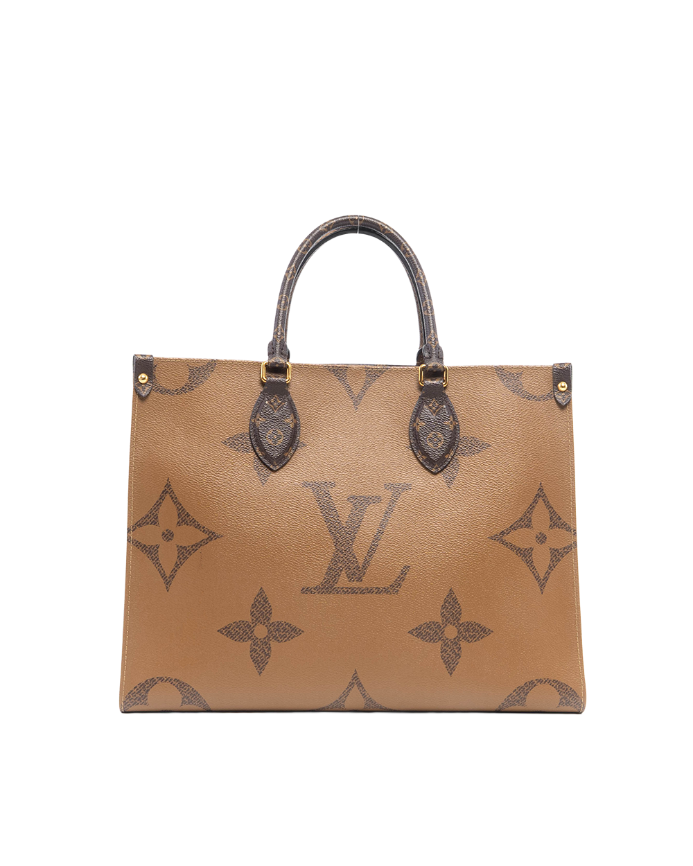 LV ON THE GO MM BROWN MONOGRAM REVERSE GHW MICROCHIP 3104