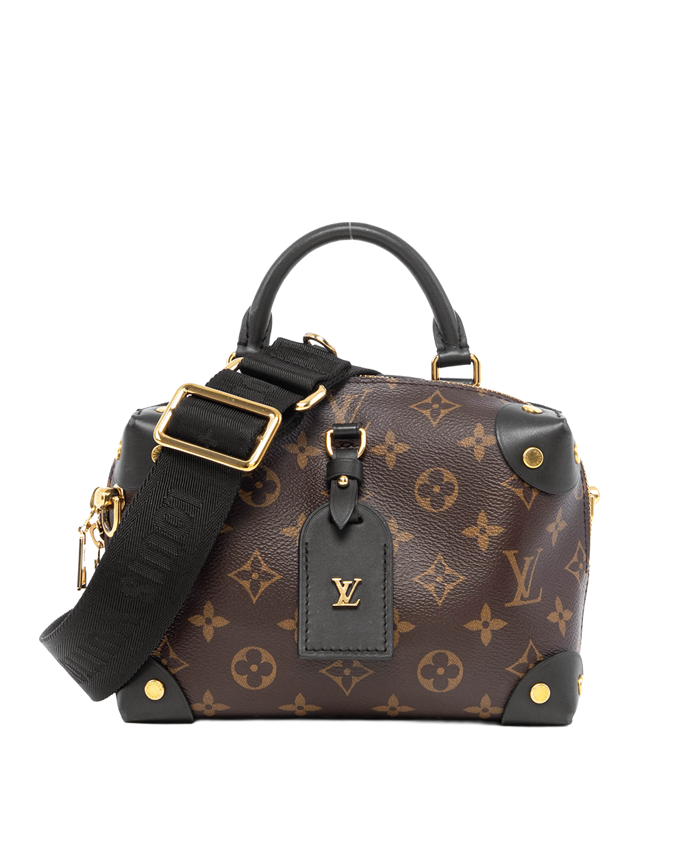 LV PETITE MALLE SOUPLE BROWN BLACK MONOGRAM CANVAS GHW MICROCHIP 8013