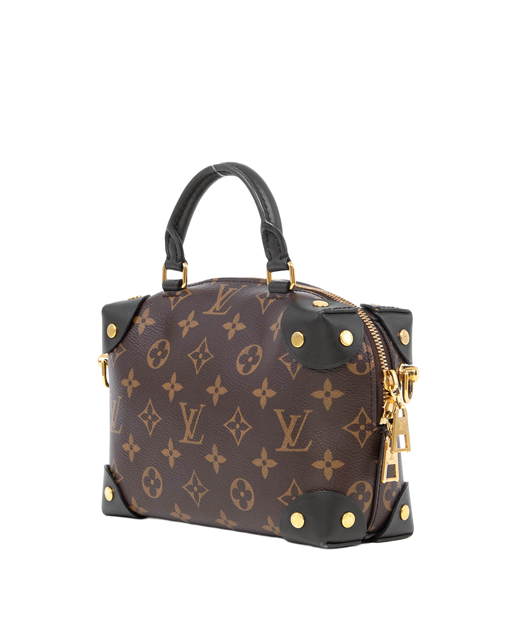 LV PETITE MALLE SOUPLE BROWN BLACK MONOGRAM CANVAS GHW MICROCHIP 8015
