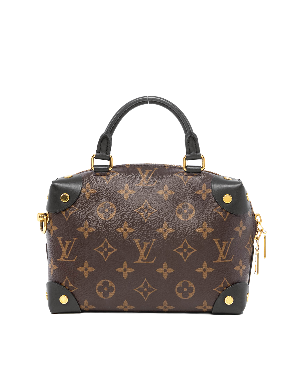 LV PETITE MALLE SOUPLE BROWN BLACK MONOGRAM CANVAS GHW MICROCHIP 8016