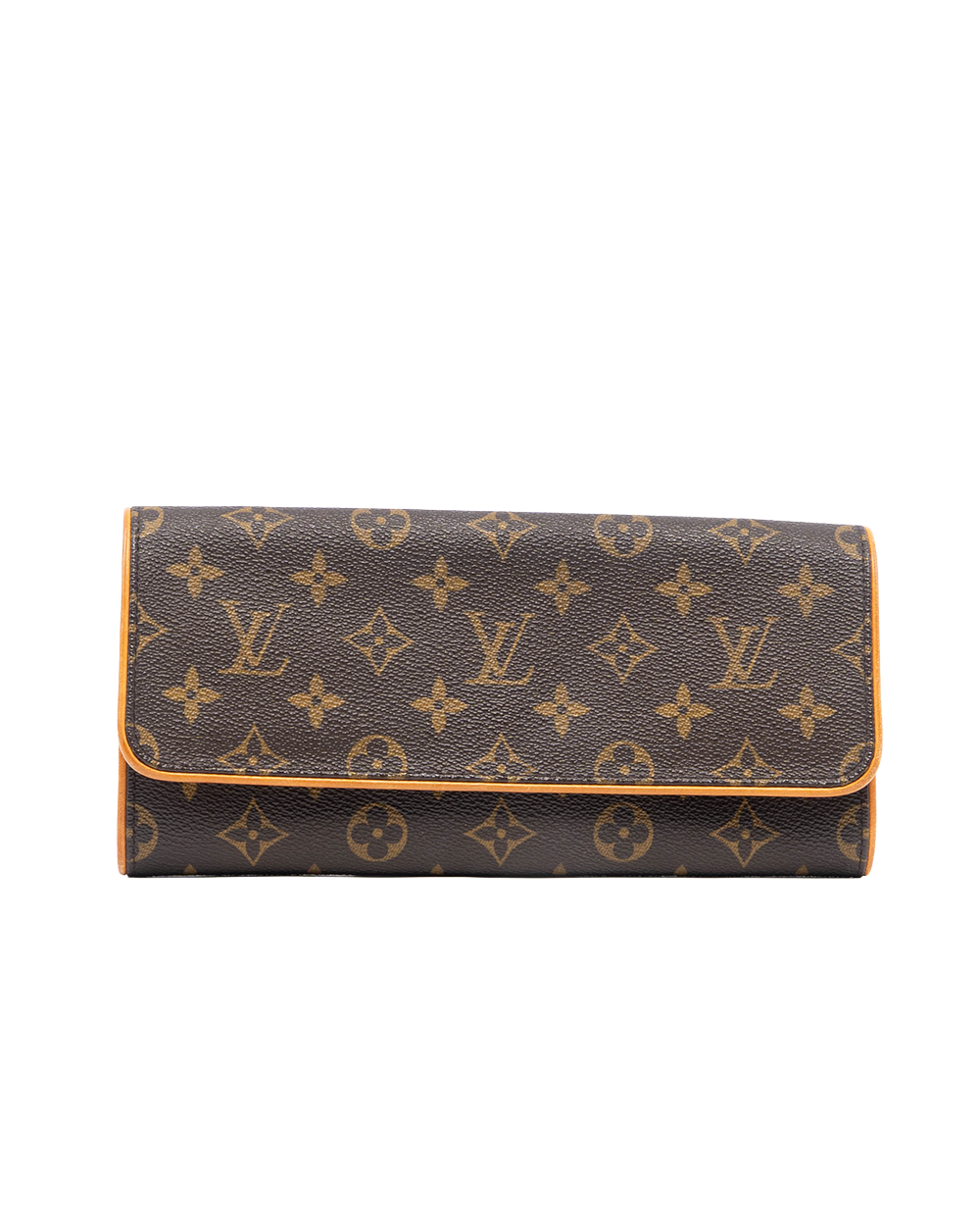 LV POCHETTE TWIN BROWN MONOGRAM CANVAS GHW FL0054 0154