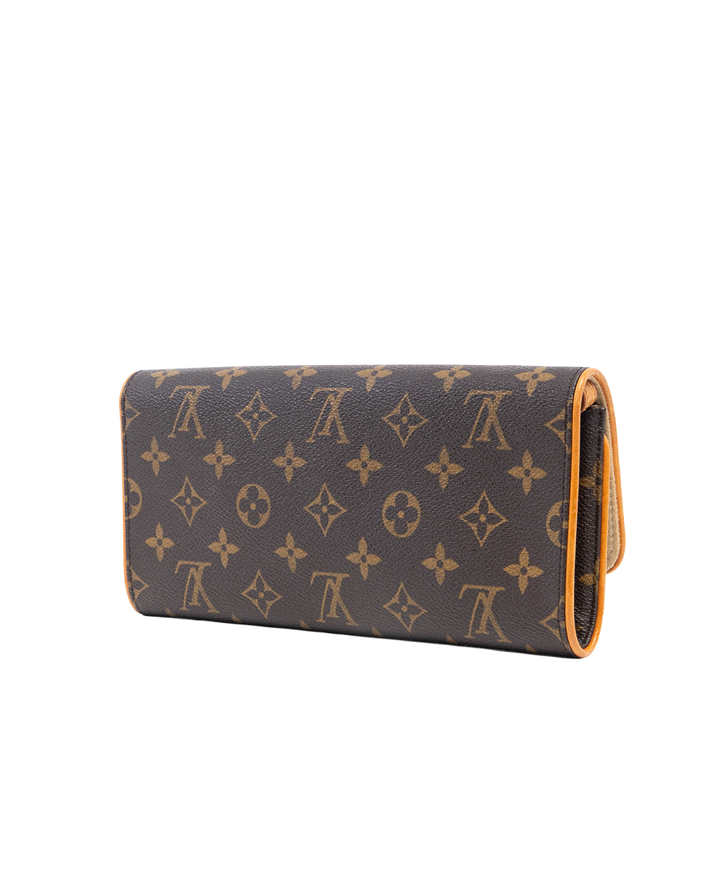 LV POCHETTE TWIN BROWN MONOGRAM CANVAS GHW FL0054 0156