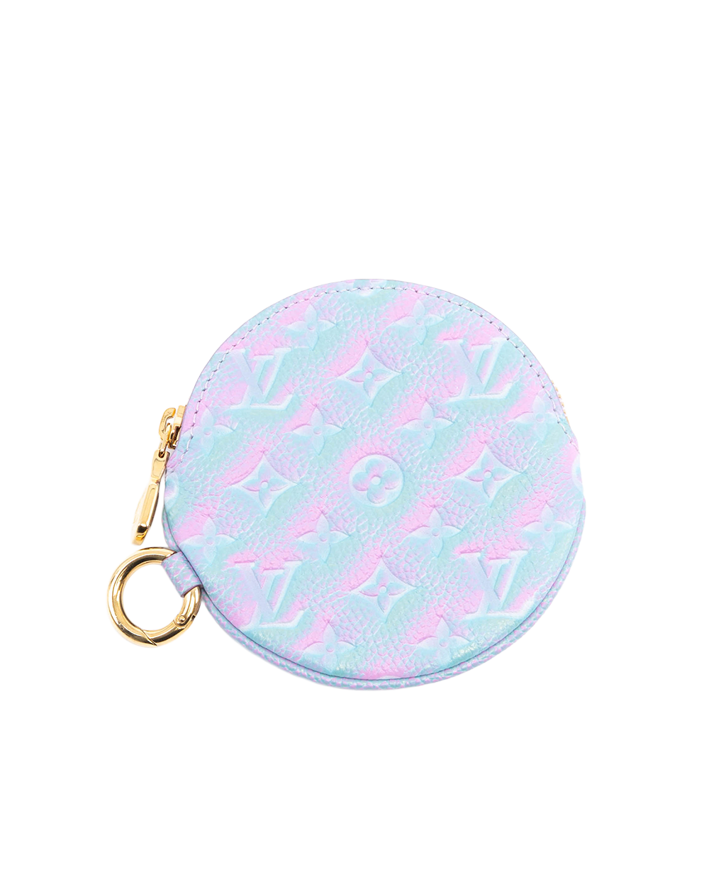 LV POUCH TRIO MULTI COLOR PINK BLUE GIANT MONOGRAM CALF GHW MICROCHIP 1087