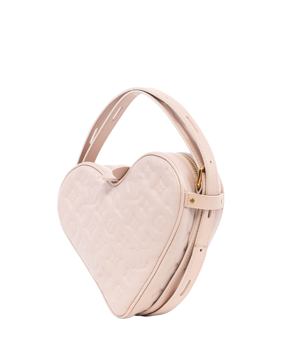 LV SAC COEUR 22 PINK RED CALF GHW MICROCHIP 4131
