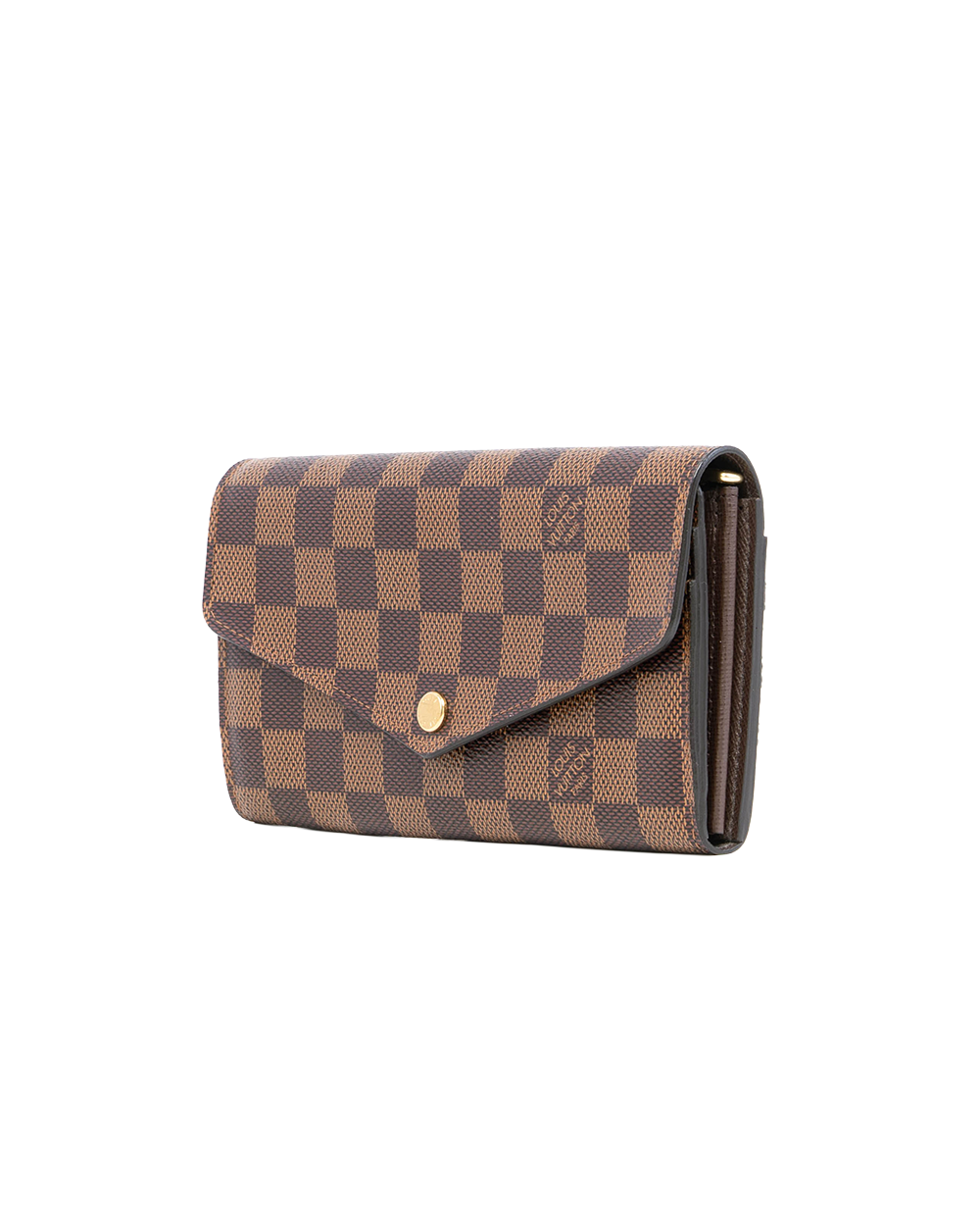 LV SARAH WALLET LONG BROWN DAMIER CANVAS GHW 1067