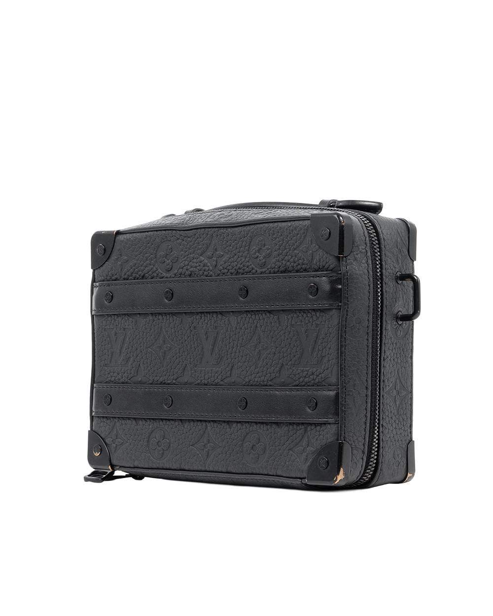 LV SOFT TRUNK BLACK MONOGRAM CALF BHW MICROCHIP 06516