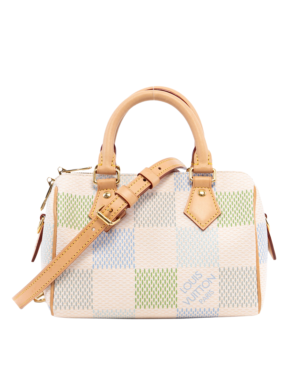 LV SPEEDY 20 MULTI COLOR CREAM DAMIER CANVAS MICROCHIP 08675