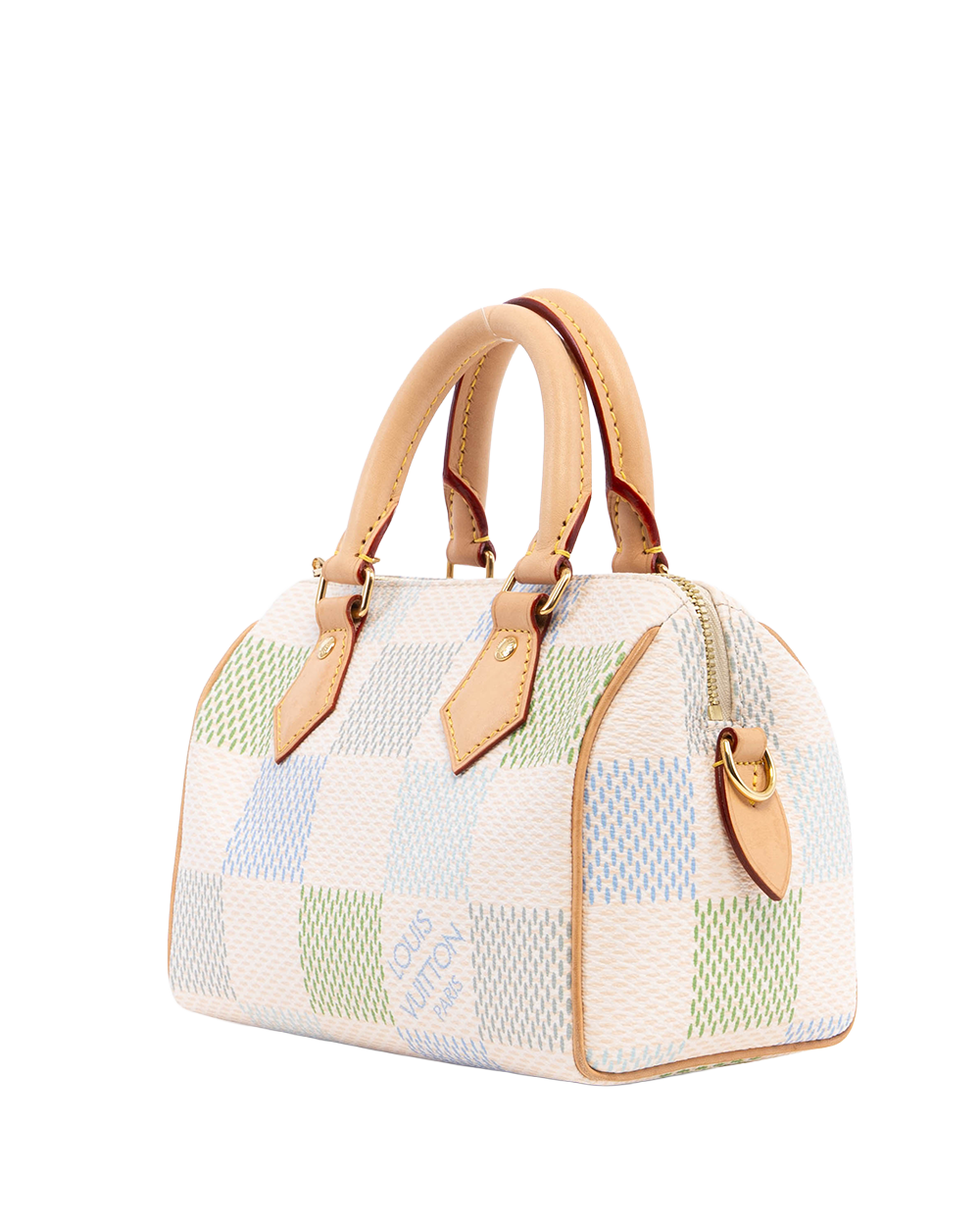 LV SPEEDY 20 MULTI COLOR CREAM DAMIER CANVAS MICROCHIP 08677