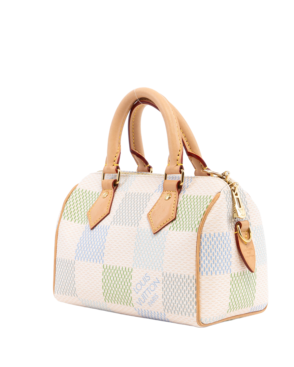LV SPEEDY 20 MULTI COLOR CREAM DAMIER CANVAS MICROCHIP 08678