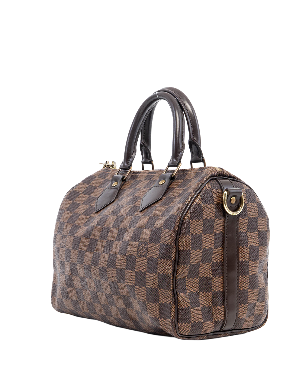 LV SPEEDY 25 BROWN DAMIER CANVAS GHW DU1138 09012
