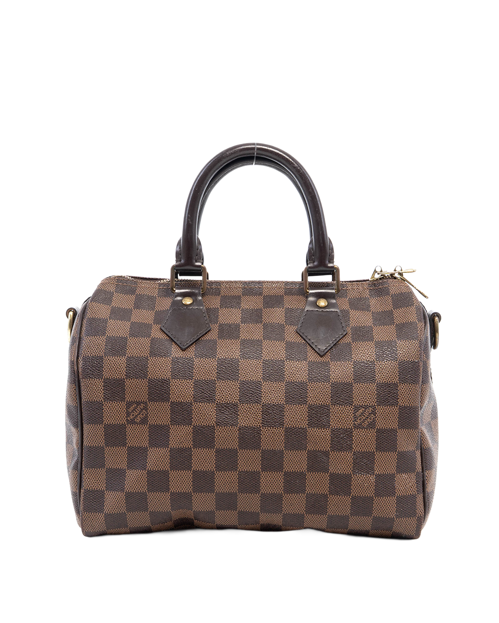 LV SPEEDY 25 BROWN DAMIER CANVAS GHW DU1138 09014