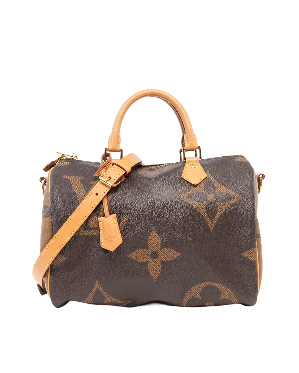 LV SPEEDY 30 BROWN MONOGRAM REVERSE GHW MICROCHIP 1462