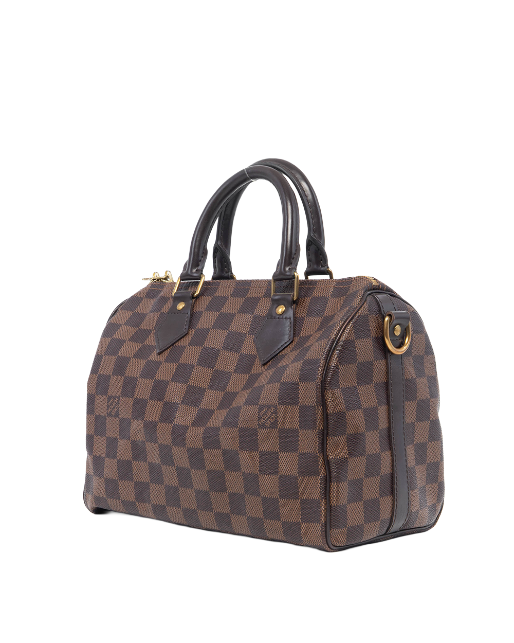 LV SPEEDY BAND 25 BROWN DAMIER CANVAS GHW DU2102 7053