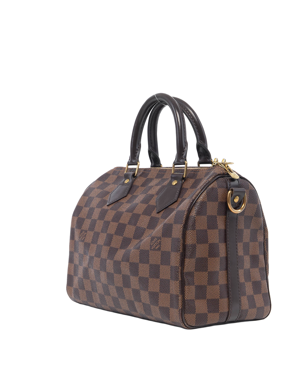 LV SPEEDY BAND 25 BROWN DAMIER CANVAS GHW DU2102 7054