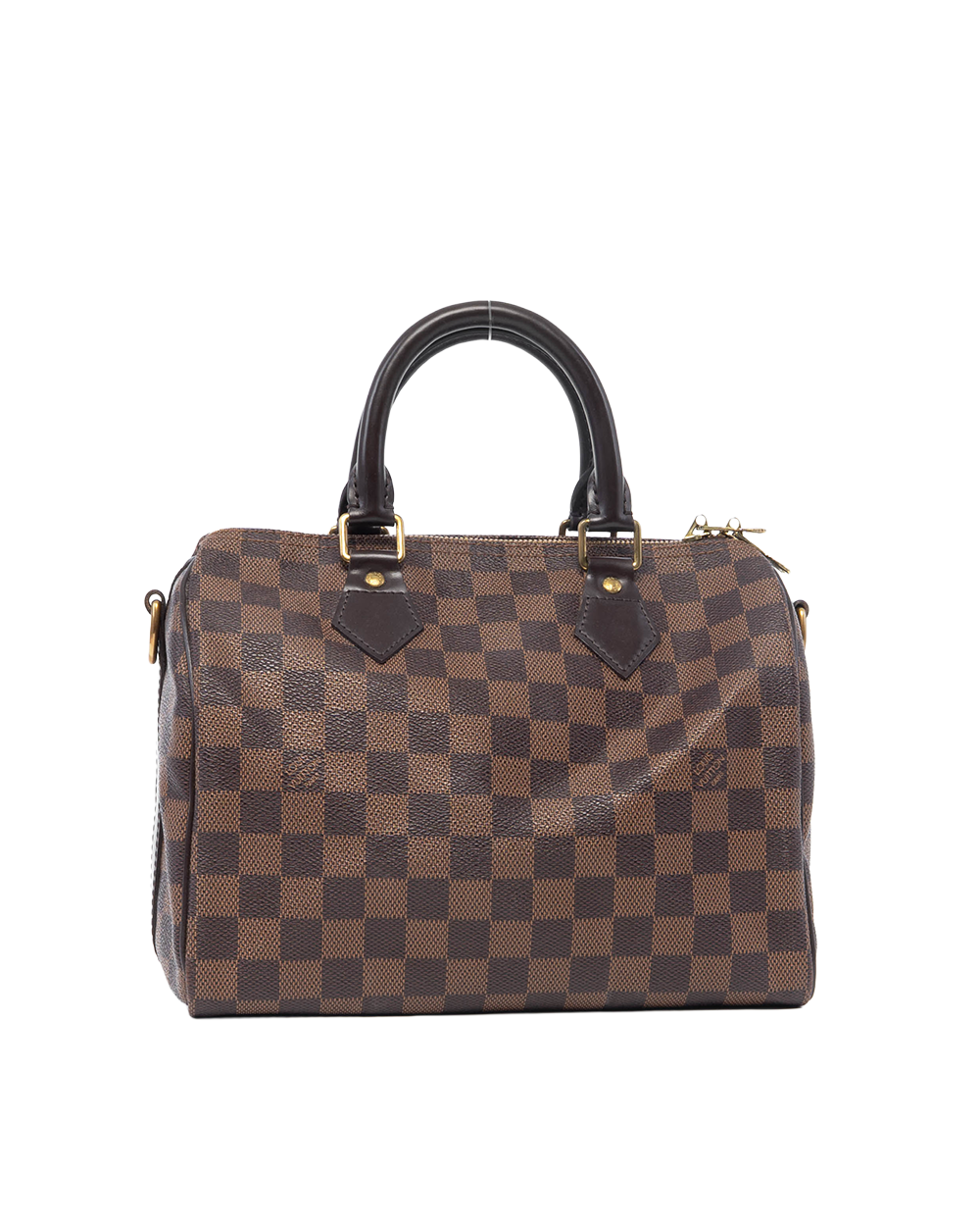 LV SPEEDY BAND 25 BROWN DAMIER CANVAS GHW DU2102 7055