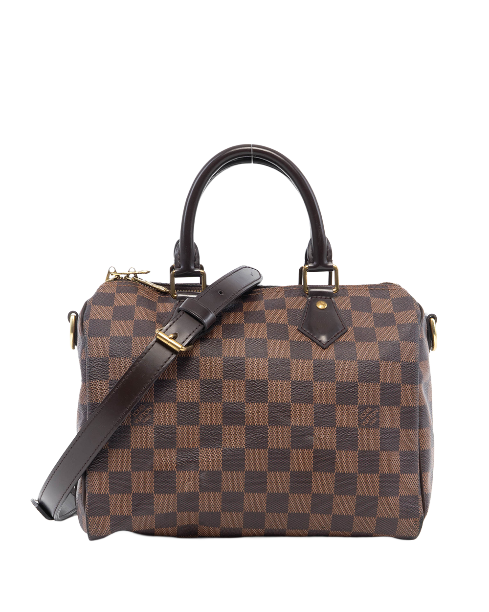 LV SPEEDY BAND 25 BROWN DAMIER CANVAS GHW MB3155 09261