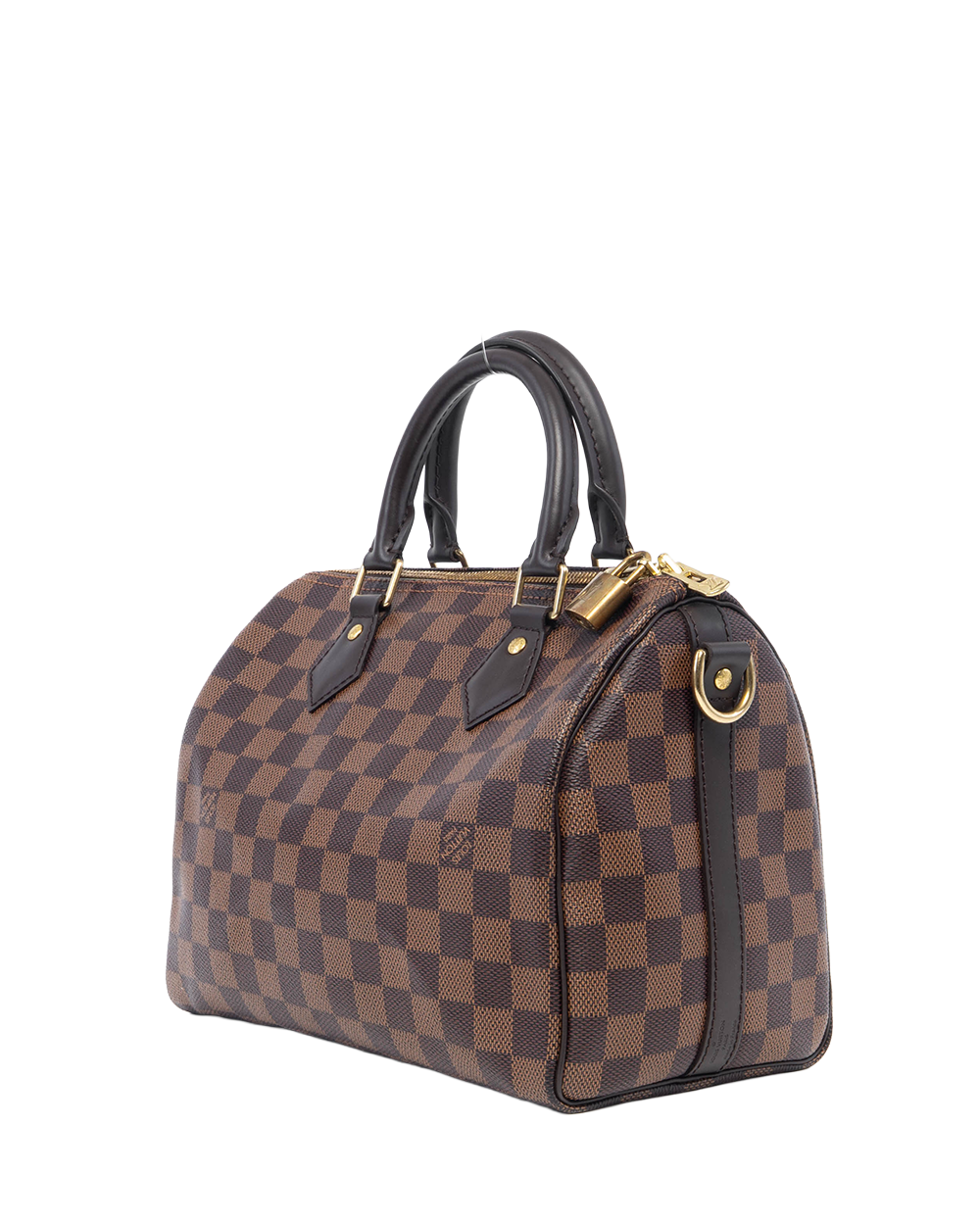 LV SPEEDY BAND 25 BROWN DAMIER CANVAS GHW MICROCHIP 7133