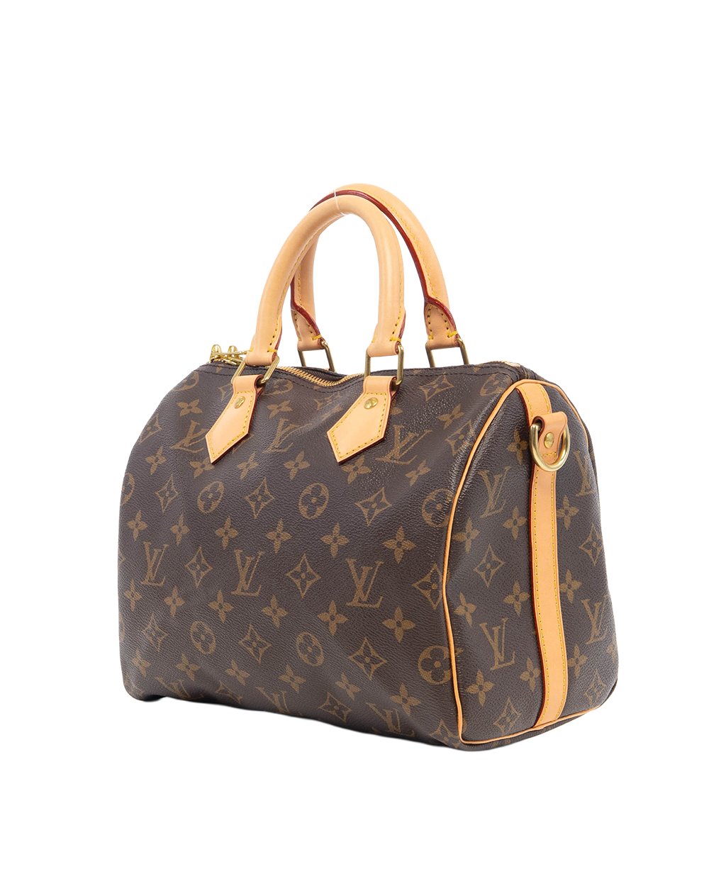 LV SPEEDY BAND 25 BROWN MONOGRAM CANVAS GHW MICROCHIP 5002