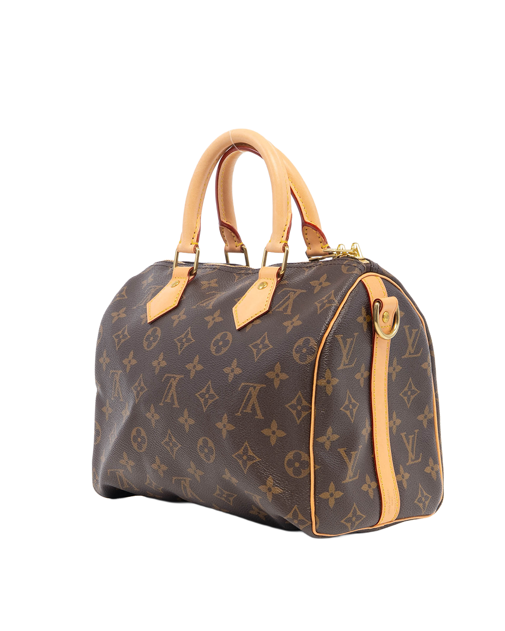 LV SPEEDY BAND 25 BROWN MONOGRAM CANVAS GHW MICROCHIP 5003