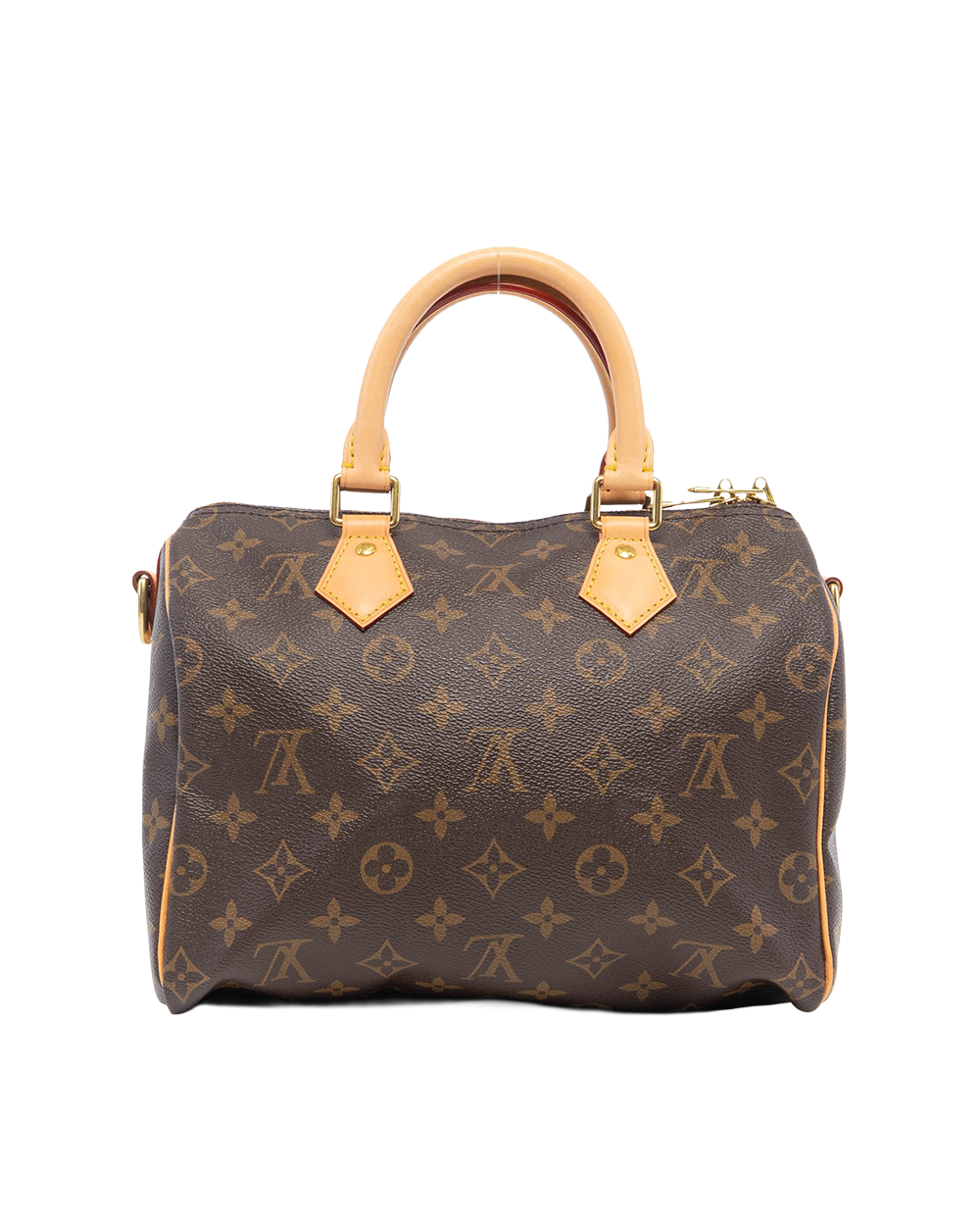 LV SPEEDY BAND 25 BROWN MONOGRAM CANVAS GHW MICROCHIP 5004