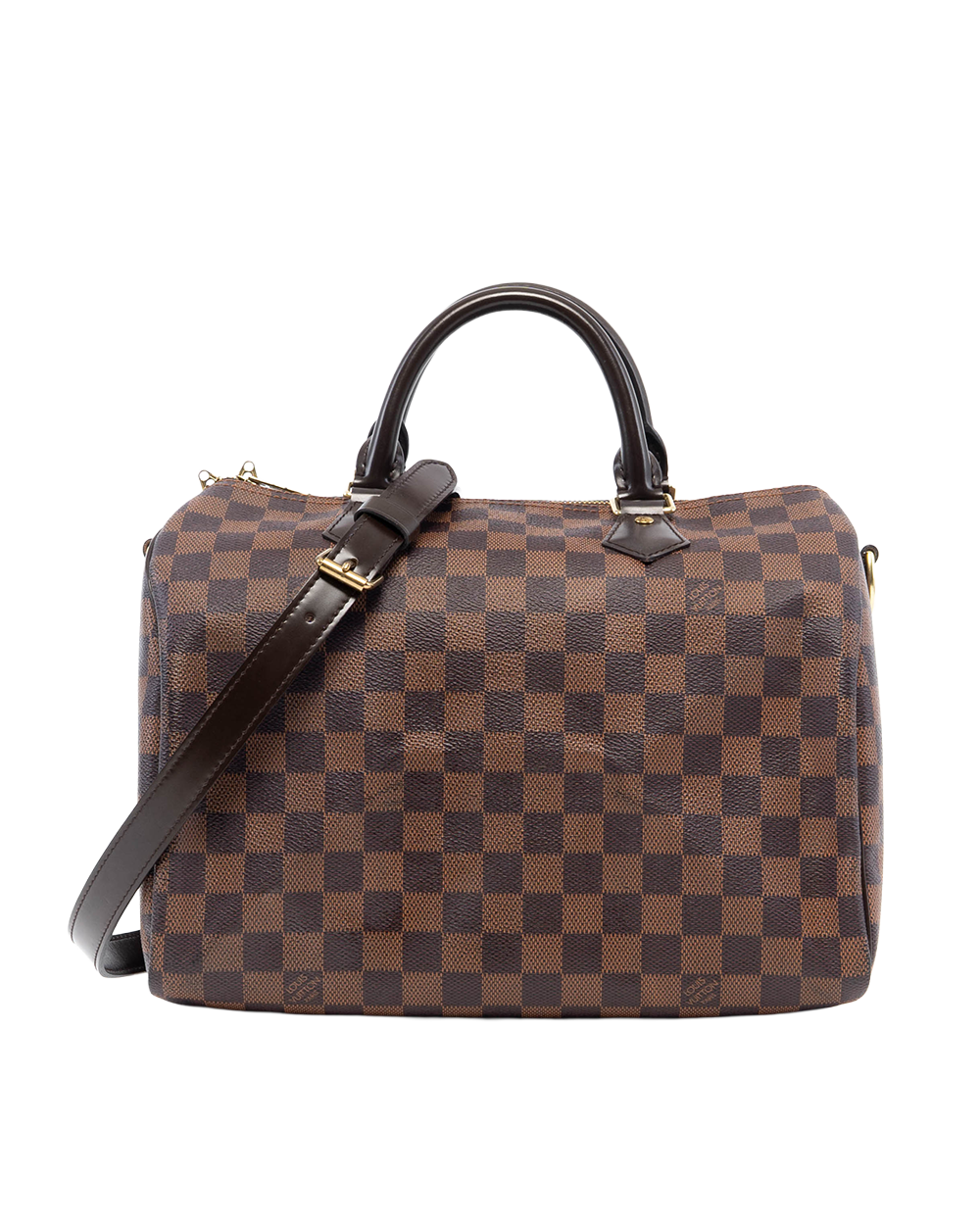 LV SPEEDY BAND 30 BROWN DAMIER CANVAS GHW CT2105 82785