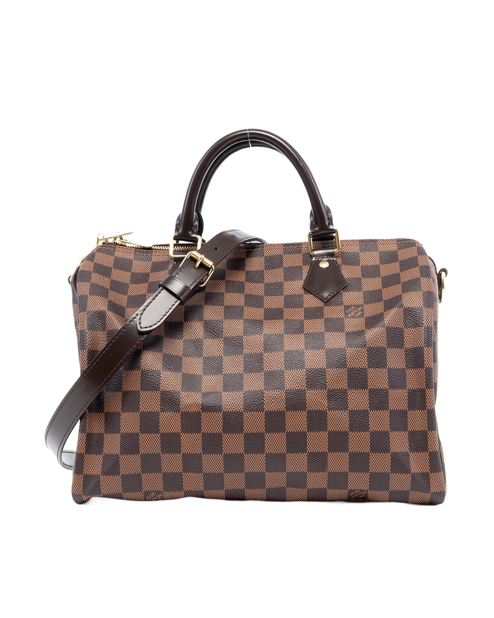 LV SPEEDY BAND 30 BROWN DAMIER CANVAS GHW CT3195 00240